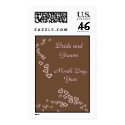 Pink Heart Wedding Postage Stamp by frugalbride Pink Heart Wedding Postage Stamp