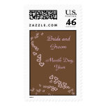 Pink Heart Wedding Postage Stamp