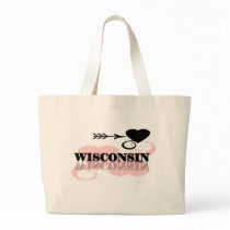 Pink Heart Wisconsin bags by USAstates Pink Heart Wisconsin bags
