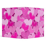 Pink Heart with flowers Binder