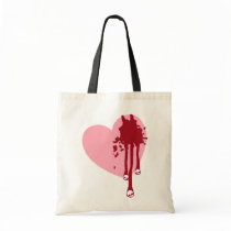 Pink Heart with Skull Drips bags