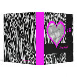 Pink Heart Zebra Print Birthday Photo Album binders