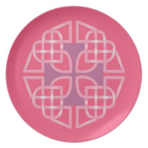 Pink Hearts and Purple Cross plate plates
