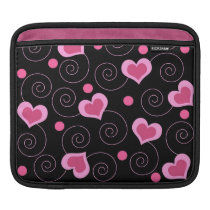 Pink hearts and spirals rickshaw sleeves