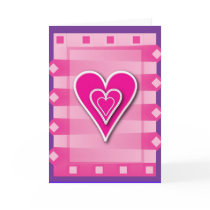Pink Hearts Card