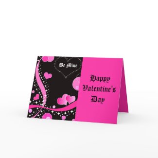 Pink hearts - Card card