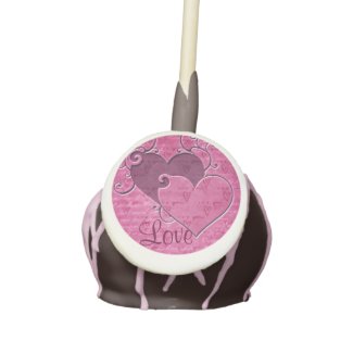 Pink Hearts Custom Cake Pop