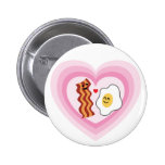 Pink Hearts for  Valentine: Bacon and Eggs in Love