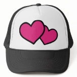 pink hearts icon love hat