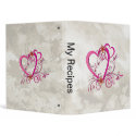 Pink Hearts Linked binder