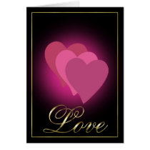 Pink Hearts Love 2 cards