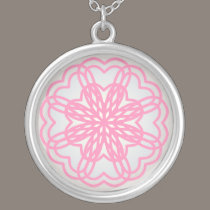 Pink Hearts Mandala necklaces