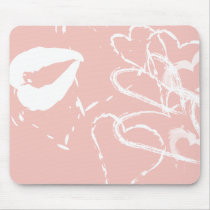 pink hearts mousepads