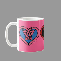 Pink hearts mugs