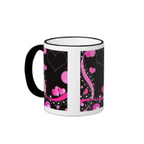 Pink hearts - Mug