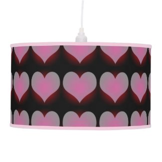 Pink Hearts Pendant Lamp