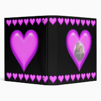 pink, hearts, photo, templete, binder, pictures, love, heart, loves, marriage, wedding, valentine&#39;s day, Binder with custom graphic design