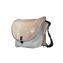 Pink Hearts Rickshaw Messenger Bag