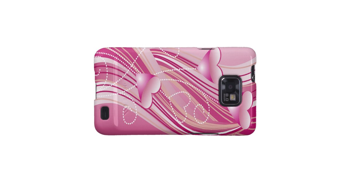 Pink Hearts Samsung Galaxy S2 Case Zazzle 3696