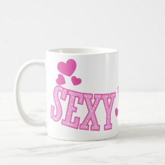 Pink Hearts Sexy Mama Mug mug