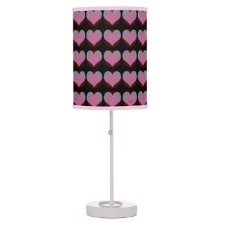 Pink Hearts Table Lamp