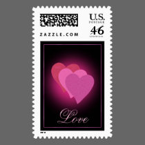 Pink Hearts Textured stamps
