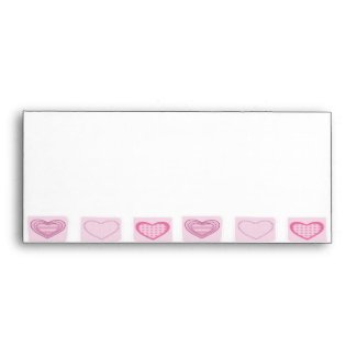 Pink Hearts Valentines Day Envelope envelope