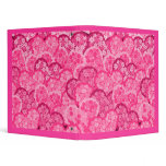 Pink Hearts with flowers Binder