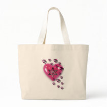 Pink Hearts with Star bags by CindyZazzle Pink Hearts with Star bags