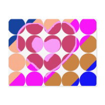 Pink Hearts with Stripes postcards by eelkat Pink Hearts with Stripes postcards