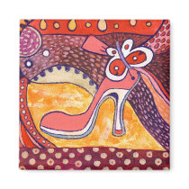 Pink Heel Magnet