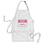 Pink Hello My Name is, <NAME> Aprons