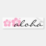 pink hibiscus aloha flower S Bumper Sticker