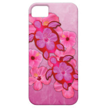 Pink Hibiscus And Honu Turtles