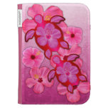 Pink Hibiscus And Honu Turtles Kindle Keyboard Cases