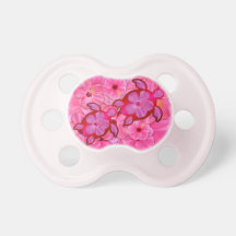 Pink Hibiscus And Honu Turtles Pacifier