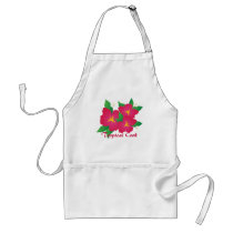 Pink hibiscus aprons