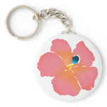 Pink Hibiscus Bloom Key Chain