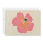 Pink Hibiscus Blossom Personalized Announcement
