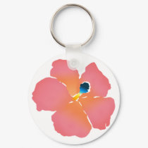 Pink Hibiscus Blossom keychains by ElainePlesser Pink Hibiscus Blossom keychains