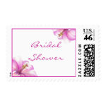 Pink Hibiscus Bridal Shower stamps