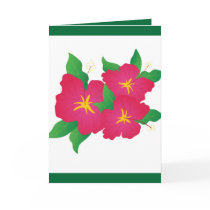 Pink hibiscus cards