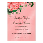 Pink Hibiscus Floral Save The Date Announcements