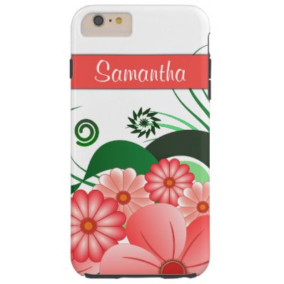 Pink Hibiscus Floral Tough iPhone 6 6S Plus Cases Tough iPhone 6 Plus Case