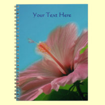 Pink Hibiscus Flower Nature Notebook notebooks