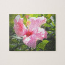 Pink Hibiscus Flower Puzzle