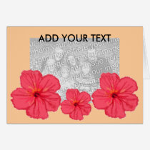 Pink Hibiscus Flower  template card