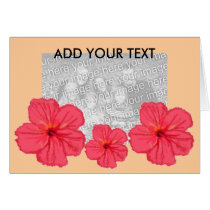 Pink Hibiscus Flower  template card
