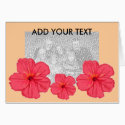 Pink Hibiscus Flower template card by marcya7 Pink Hibiscus Flower template card