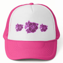 Pink Hibiscus Foam Trucker hats